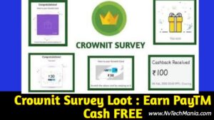 Crownit Survey Earn Free Paytm Cash