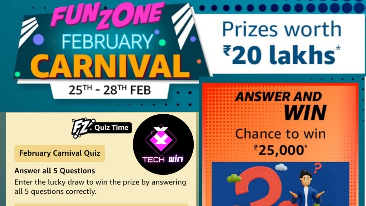 Amazon February Carnival Quiz Answers – Win Rs.25000 - NvTechMania