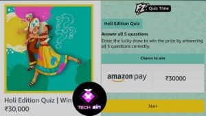 Amazon Holi Edition Quiz Answers - Win ₹30,000