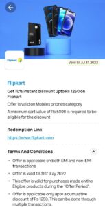 OneCard Offers Flipkart July 2022