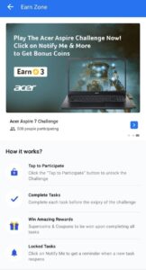 Acer Laptop Participate Flipkart Quiz SuperCoin