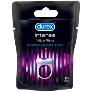 Durex Play Vibrating Ring for extra pleasure for women | Compatible with condoms & lubes,Pack of 1