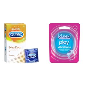 Durex Condoms, Extra Dots - 10 Count & Durex Play Vibrations Ring