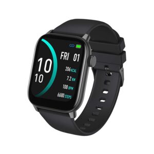 Gionee STYLFIT GSW5 Pro Smartwatch with 1.69 (4.29 cm) Full Touch Display,SpO2 & 24/7 Heart Rate Monitoring, 100+ Watch Faces, IP68, Sports & Sleep Tracking(Matte Black)