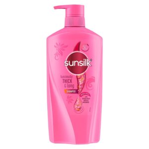 Sunsilk Lusciously Thick & Long Shampoo 650 ml, With Keratin, Yoghut Protein and Macadamia Oil - Thickening Shampoo for Fuller Hair