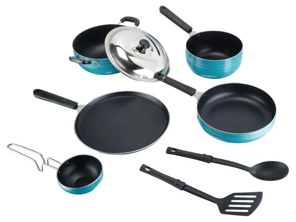 Tosaa Popular Nonstick Cookware 8 Pcs Gift Set Amber