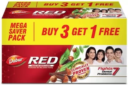 Dabur Red Toothpaste (450 g, Pack of 3)