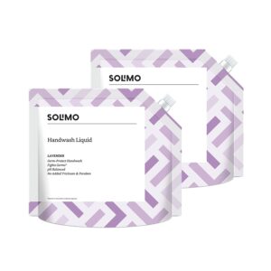 Amazon Brand - Solimo Handwash Liquid Refill, Lavender - 1500 ml X 2