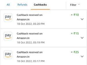 Amazon Pay Cashback Proof