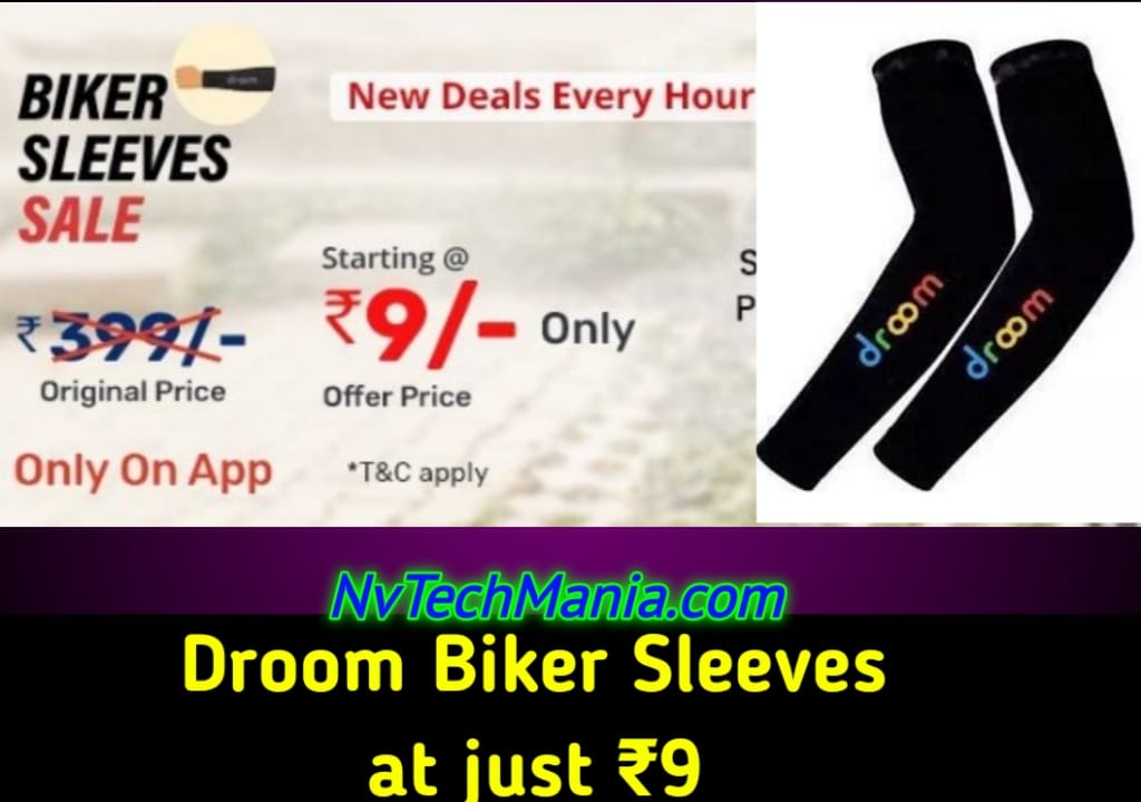 Droom Biker Sleeves Sale – Register & Get Droom Biker Sleeves for Rs.9 Only