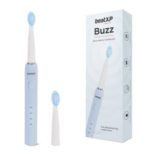 beatXP Buzz Electric Toothbrush for Adults with 2 Brush Heads & 3 Cleaning Modes|