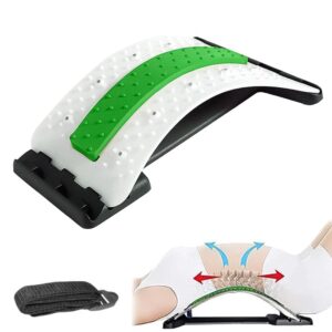 Back Stretcher With Magnetic Acupressure Points | For Back Pain Relief & Posture Support | Adjustable with Chair Strap