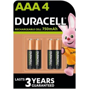 Duracell Plus AAA Rechargeable Batteries (750 mAh) Pack of 4