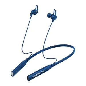 AmazonBasics in Ear Bluetooth 5.0 Wireless Neckband with Mic, Up to 13 Hours Playback Time, Magnetic Earbuds, Noise Cancellation, Voice Assistant, Dual...