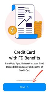 Create FD for Credilio Credit Card