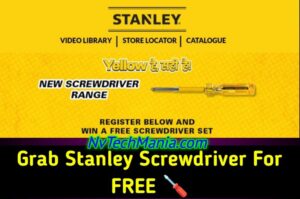 Stanley Screwdriver for FREE