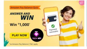 Amazon Pay Balance Quiz Answers — Win Rs.1000