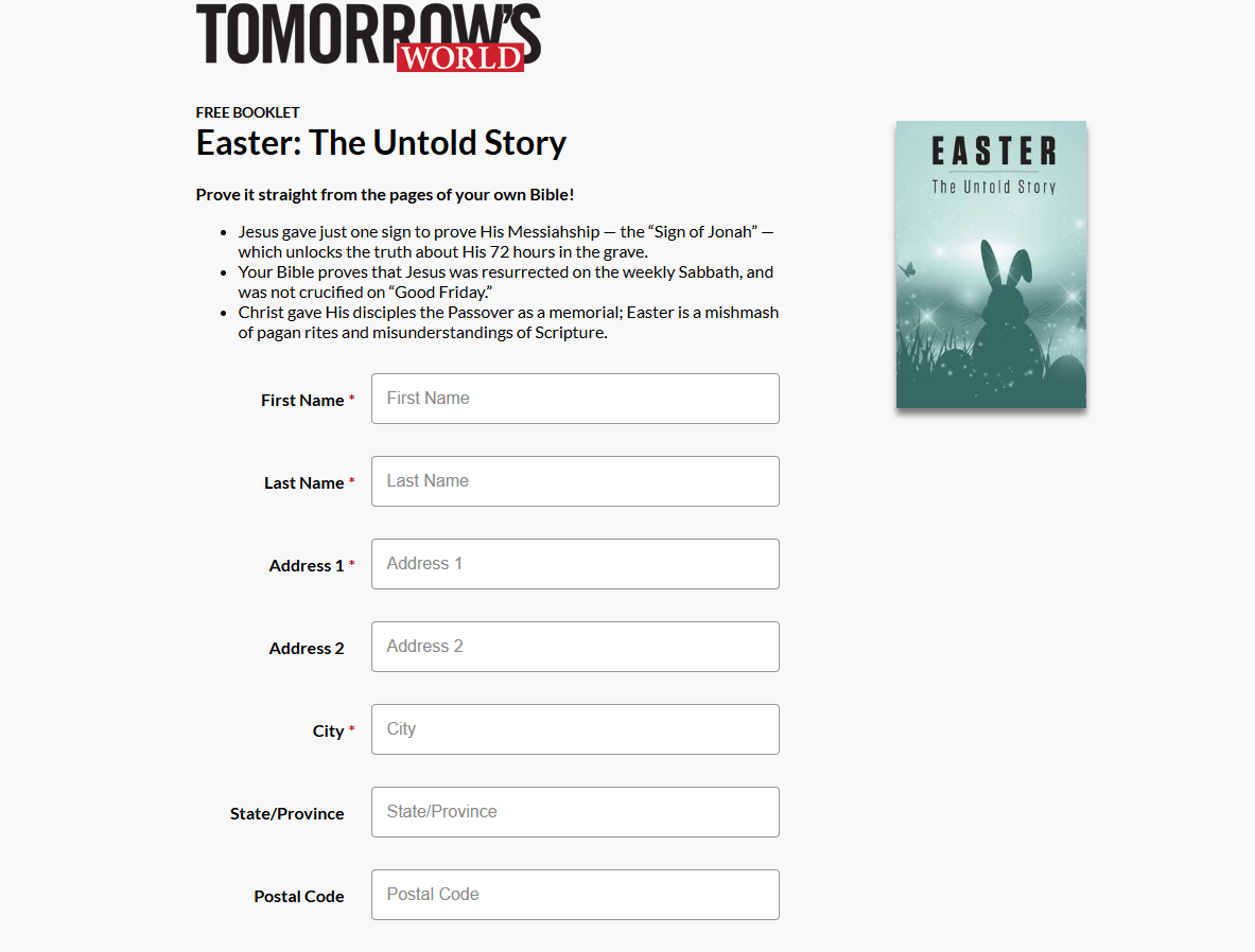 Order Free Book – Easter: The Untold Story | Discover a Different Perspective on Easter