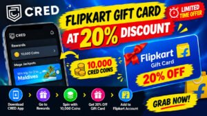 CRED Loot! Flipkart Gift Card at 20% OFF